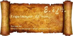 Engelmayer Áron névjegykártya