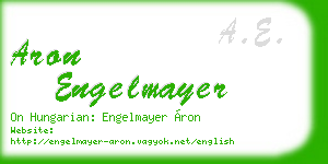 aron engelmayer business card